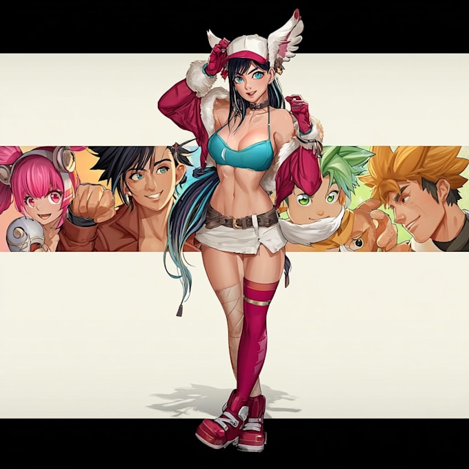 make cute anime relationship and duo illustration
