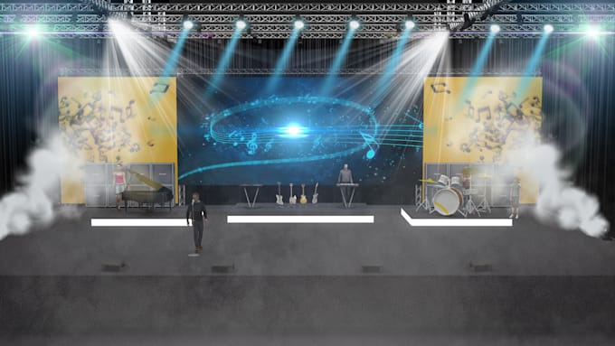 do professional wedding and event stage led visuals wall
