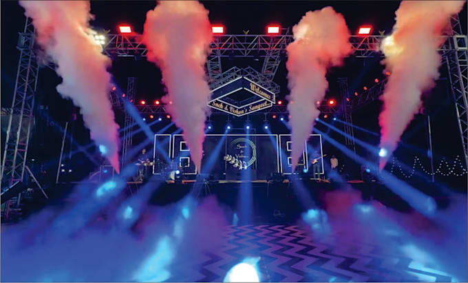 design professional wedding stage and event stage led screen animation