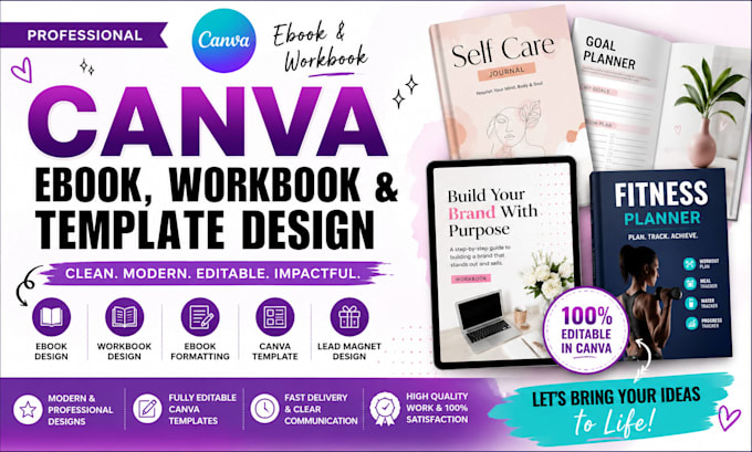 design canva ebook, canva ebook formatting, canva workbook canva template design