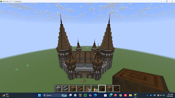 professionally build survival or creative minecraft builds