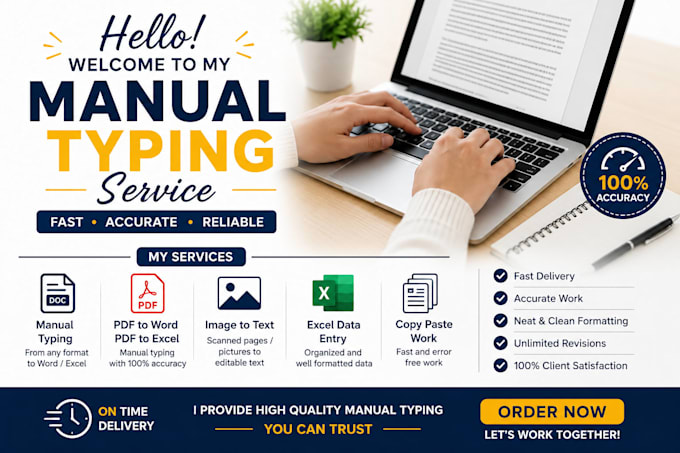 do fast typing, data entry, PDF conversion and image to text