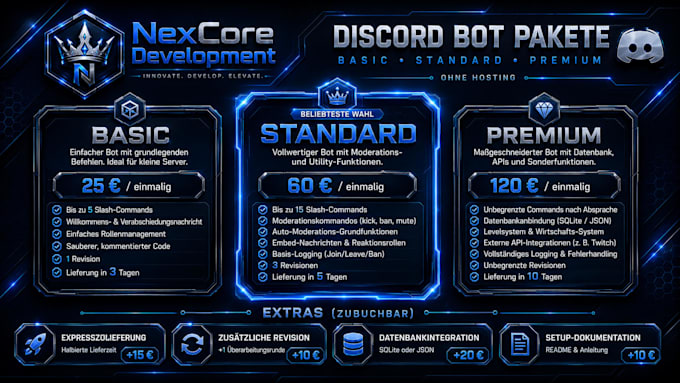 create a discord bot for you