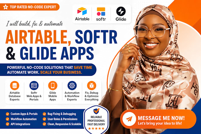 build airtable, softr, glide app, CRM, client portal, automation