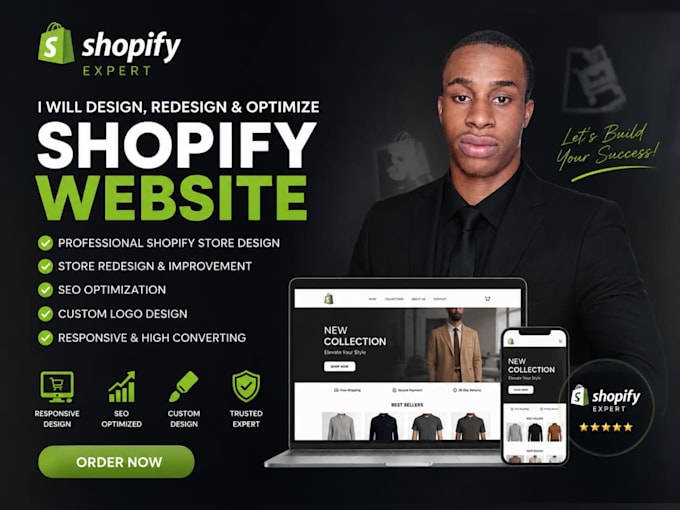 design a responsive shopify store and ecommerce website