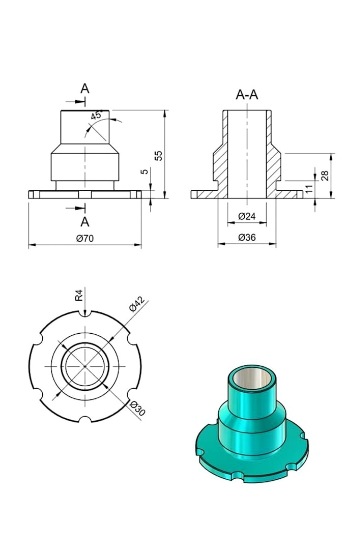 solidworks and autocad 3d and 2d design part modeling