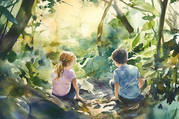 illustrate custom illustration watercolor