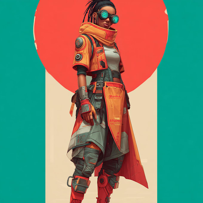 make cyberpunk character art
