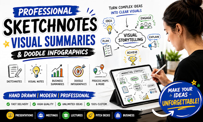 create sketchnotes visual summaries doodle infographics and business notes
