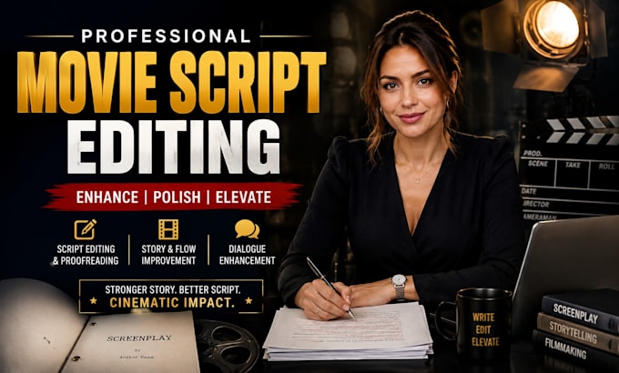 edit, proofread, revise and format your screenplay, movie script, script doctor