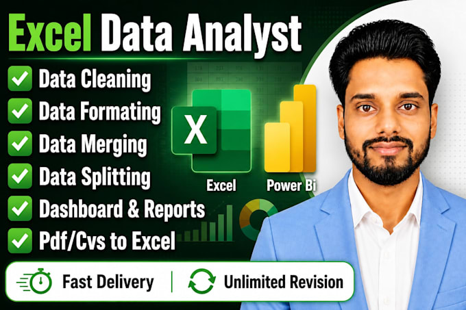 excel data cleaning, formatting, data merging, and splitting
