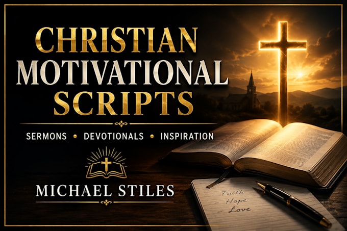 write christian motivational scripts sermon and inspirational devotionals