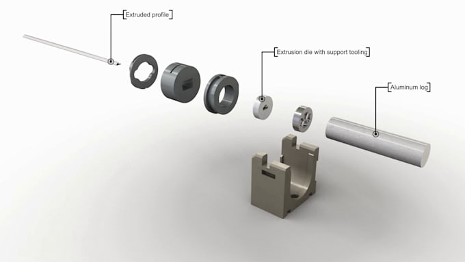 create 3d industrial animation, mechanical solidworks engineering cad files