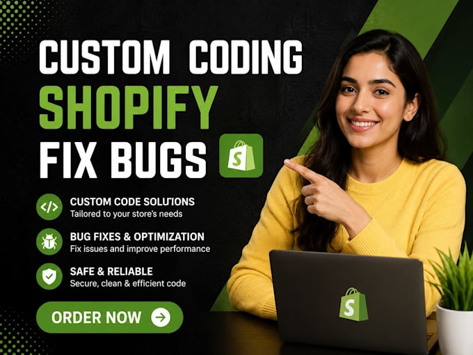 do shopify custom code fix bug redesign store theme customization edit code