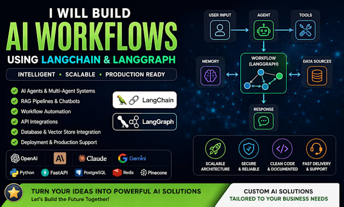 build ai agents and workflows using langchain and langgraph