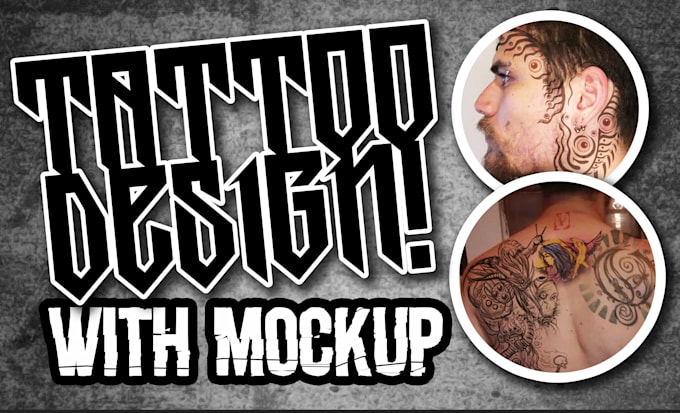 design a professional badass tattoo with mockup