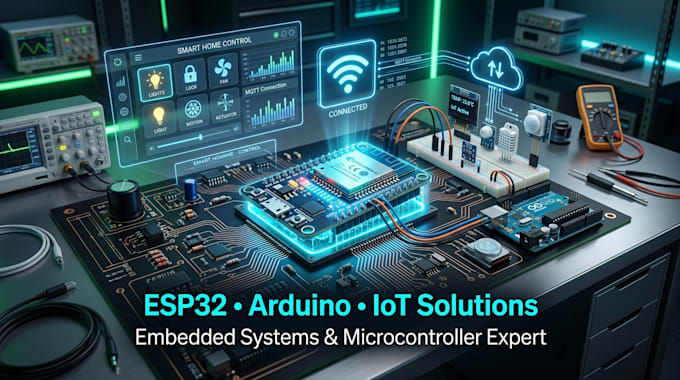 develop iot, esp32, arduino, and microcontroller solutions