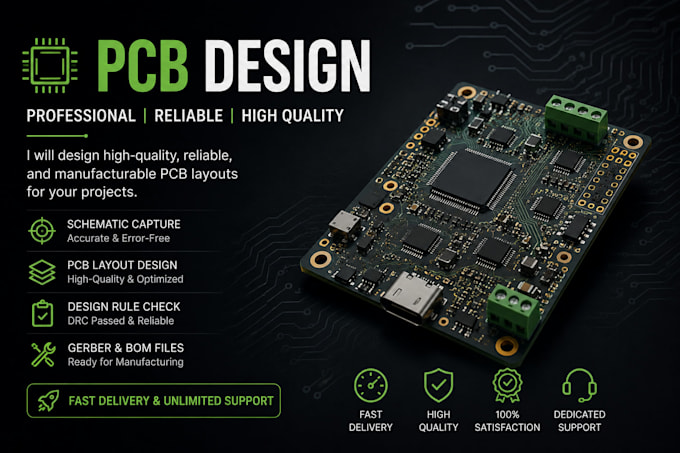 design your pcb schematic layout gerber files altium kicad eagle bom