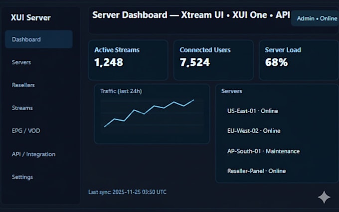 create complete server setup xtream ui, xui one, ssl security, with m3u playlist