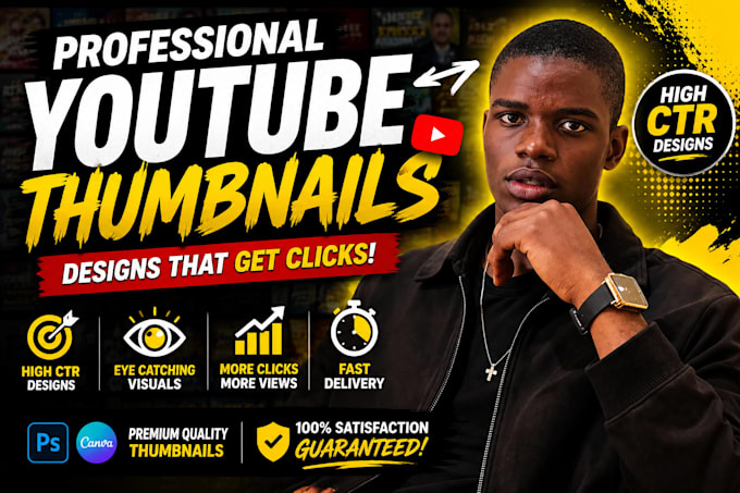design high CTR youtube thumbnails