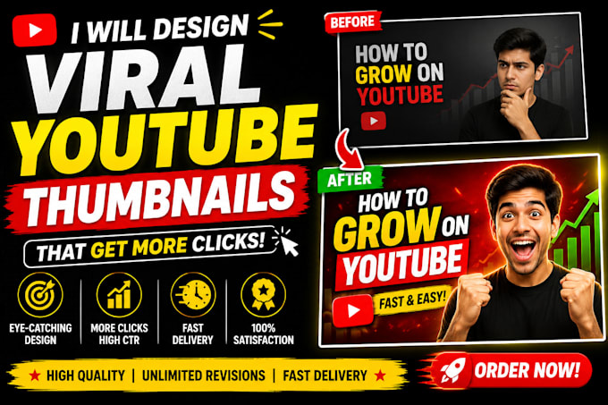 Design eye catching youtube thumbnail for your channel by Ramimworks ...