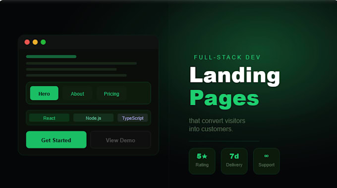 build a high converting landing page using react and node