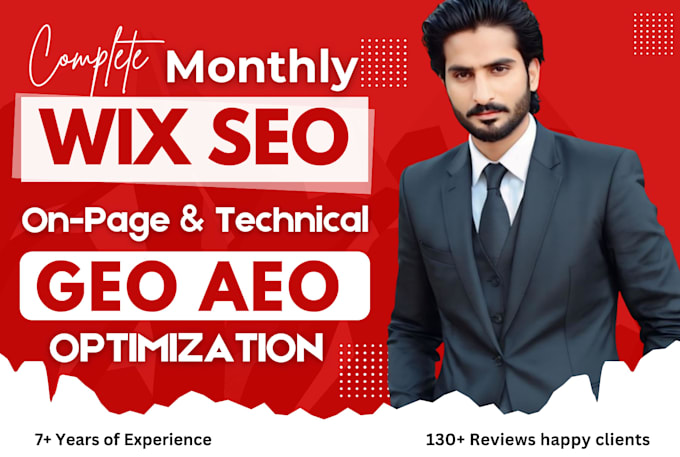 do on page SEO and GEO aeo optimization for your wix website