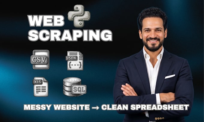 scrape any website into clean excel, CSV, or json with python