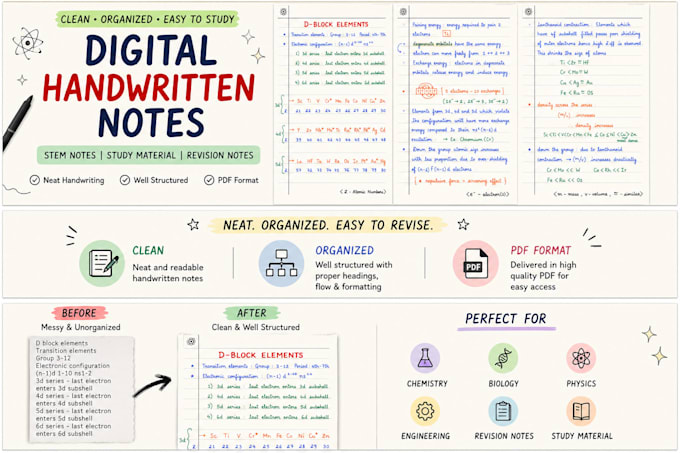 create clean digital handwritten notes