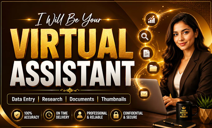 be your virtual assistant for data entry, online research and ai tools