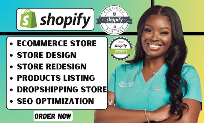 build shopify store, redesign shopify store, shopify dropshipping store