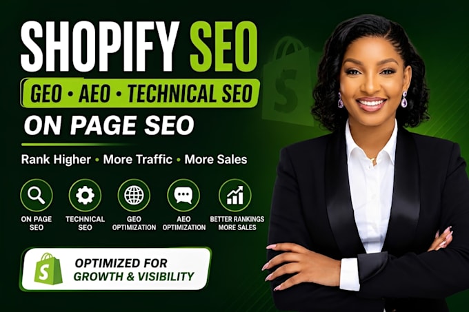do shopify SEO aeo technical geo and onpage fixes