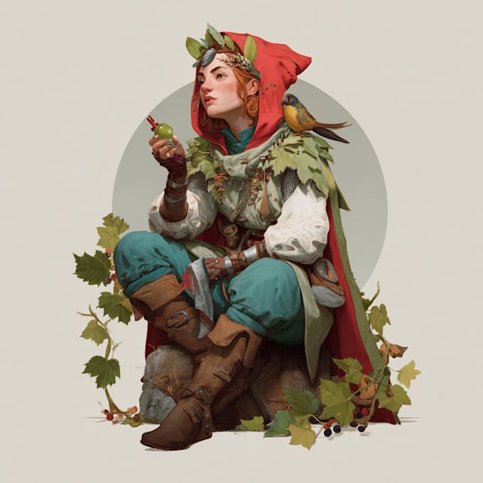Draw dnd character art, fantasy art, illustration for concept art by ...