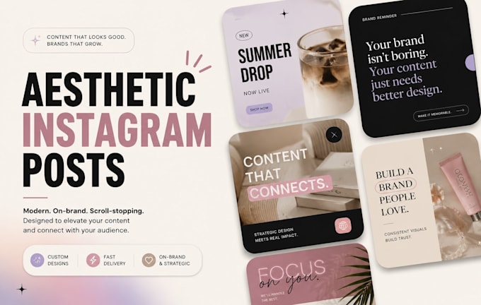 design aesthetic instagram posts for your brand