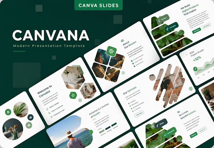 design canva presentation and editable slide templates