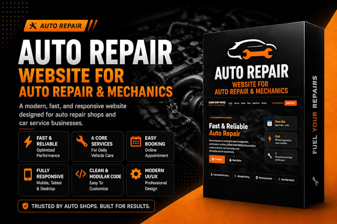 design a premium auto repair and mechanic website