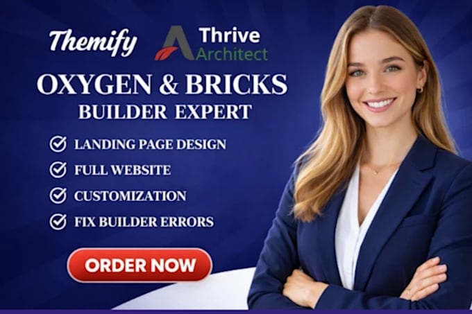design website using themify builder divi thrive architect oxygen builder