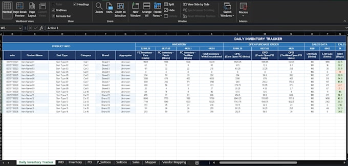 create an automated excel inventory tracker with status and alerts