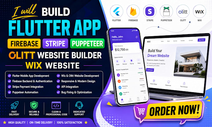 build firebase flutter stripe puppeteer flutter app olitt website builder wix