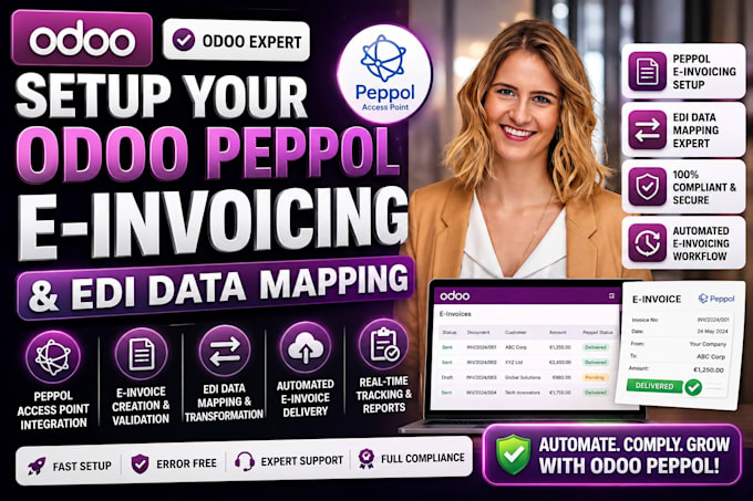 setup your odoo peppol e invoicing and edi data mapping