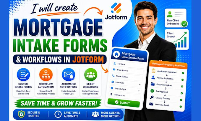 create mortgage client intake forms and workflows in jotform