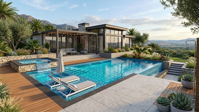 design 2d and 3d pool permit and  pool construction drawings