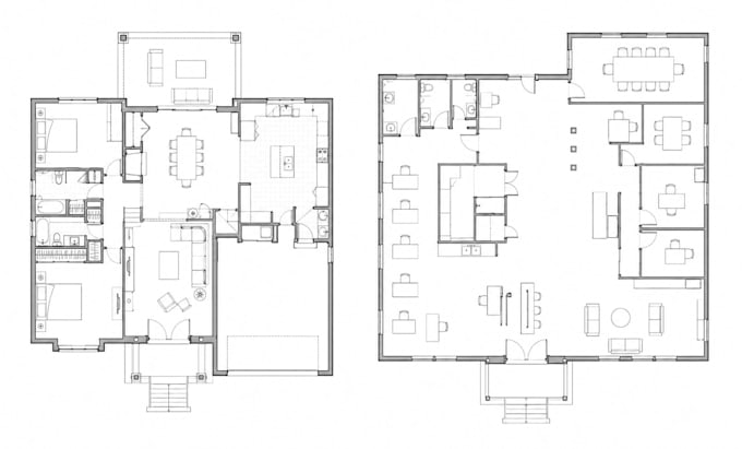 do residential and commmercial floorplan designed for permit and construction
