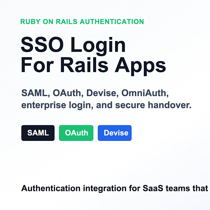 integrate sso, saml, oauth or devise login into your rails app