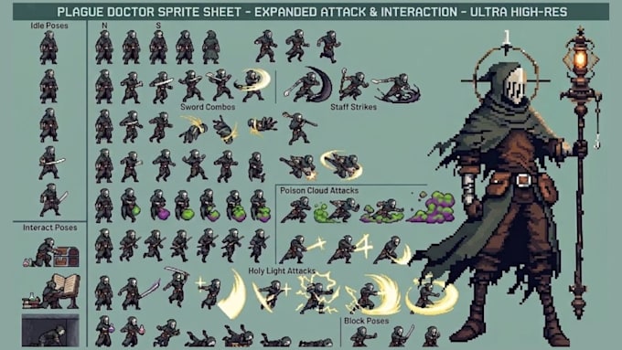pixel art animation pixel tileset game character design pixel sprite sheet
