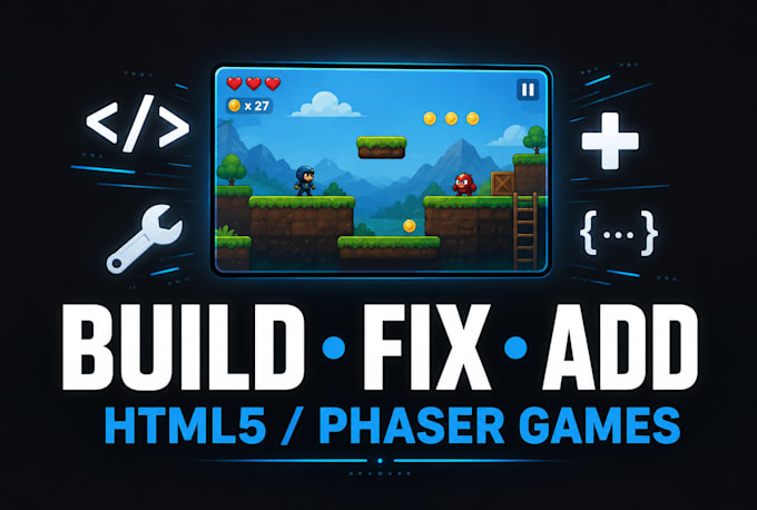 fix bugs and code your html5 javascript game in phaser 3