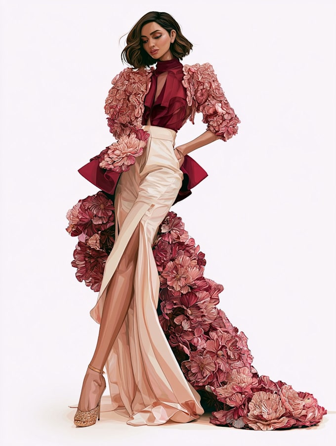 create a simple fashion illustration