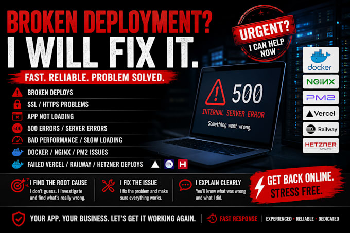 fix broken nextjs node vps nginx deployment issues within 24h