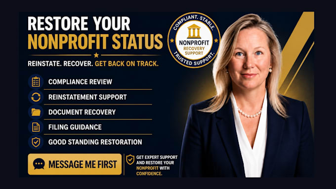 help reinstate your US nonprofit and restore compliance status