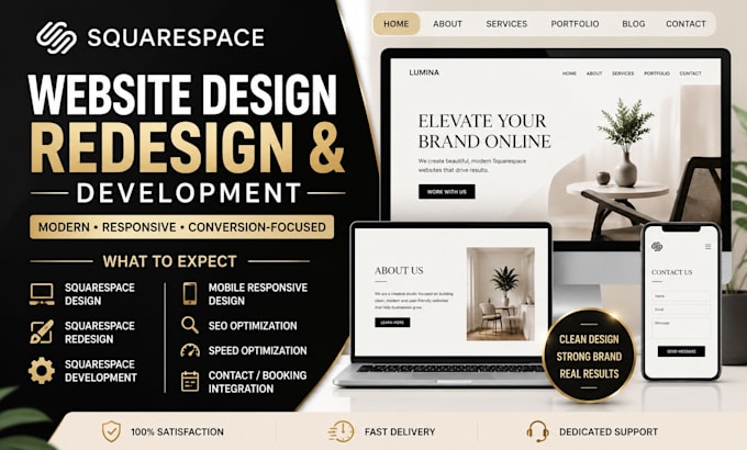 squarespace website design,squarespace redesign, squarespace development and seo